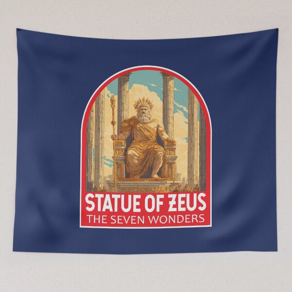 Item preview, Statue of Zeus Illustration Seven Wonders Art Emblem designed and sold by KrisSidDesigns.