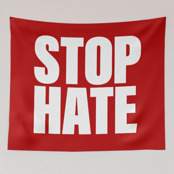 Item preview, Stop Hate - white designed and sold by Femination.
