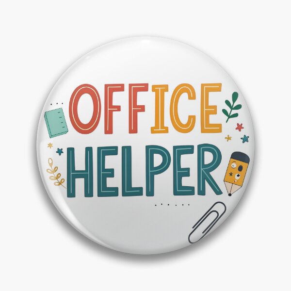 Item preview, Paperclip Office Helper – Bright Typography Desk Accessory Design designed and sold by VividOrganica.