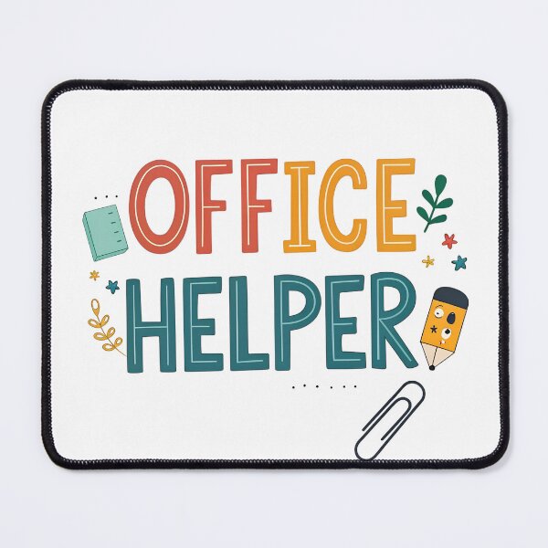 Item preview, Paperclip Office Helper – Bright Typography Desk Accessory Design designed and sold by VividOrganica.