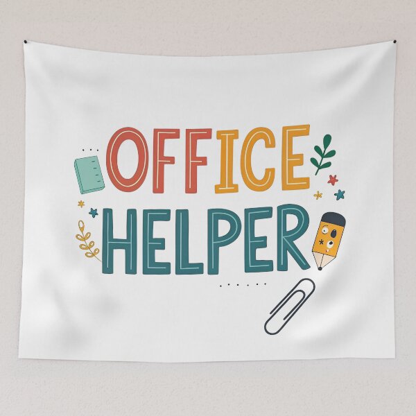 Item preview, Paperclip Office Helper – Bright Typography Desk Accessory Design designed and sold by VividOrganica.