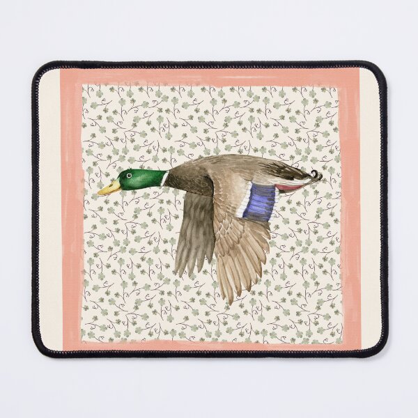 Item preview, Mallard duck, flying duck vintage nursery farmhouse cottagecore art trendy retro illustration designed and sold by ArticraftShop.
