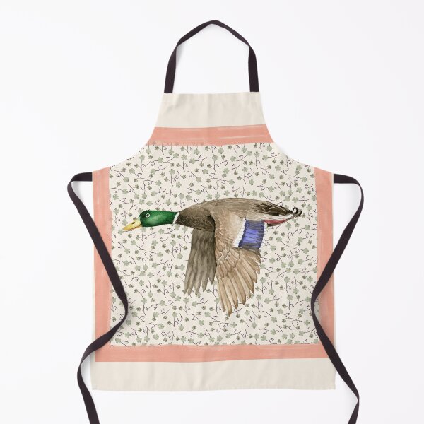 Item preview, Mallard duck, flying duck vintage nursery farmhouse cottagecore art trendy retro illustration designed and sold by ArticraftShop.