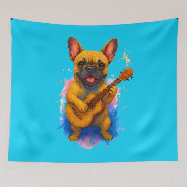 Item preview, French Bulldog playing Music designed and sold by Dragon Space.