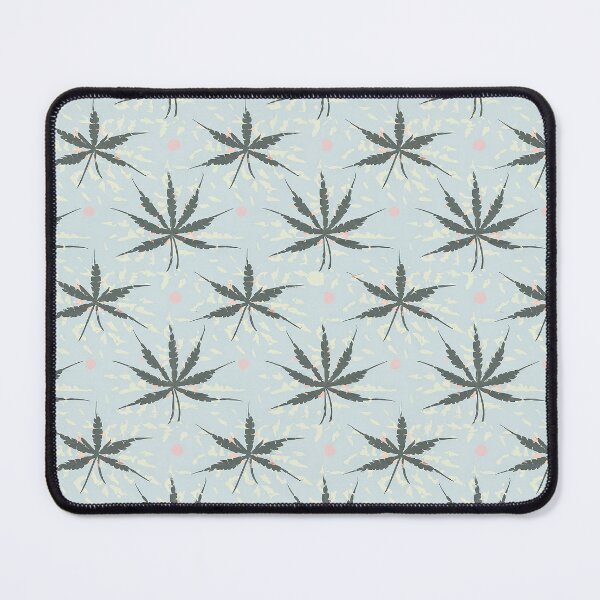 Item preview, Hemp Plant with Yellow Highlights in a Pattern - Minimalist - Vintage Retro Style designed and sold by Loving Nature Gifts.