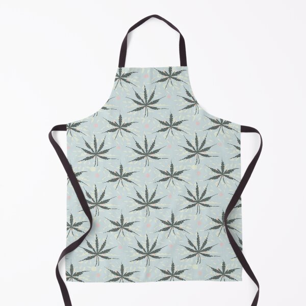Item preview, Hemp Plant with Yellow Highlights in a Pattern - Minimalist - Vintage Retro Style designed and sold by Loving Nature Gifts.