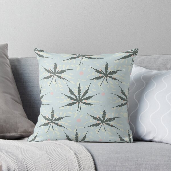 Item preview, Hemp Plant with Yellow Highlights in a Pattern - Minimalist - Vintage Retro Style designed and sold by Loving Nature Gifts.