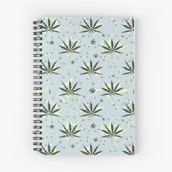 Item preview, Hemp Plant with Light Green Highlights in a Pattern - Minimalist - Vintage Retro Style designed and sold by Loving Nature Gifts.