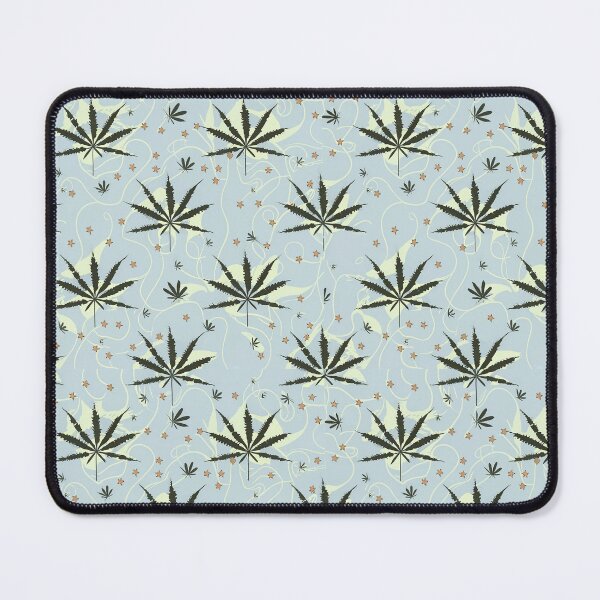 Item preview, Hemp Plant with Light Green Highlights in a Pattern - Minimalist - Vintage Retro Style designed and sold by Loving Nature Gifts.