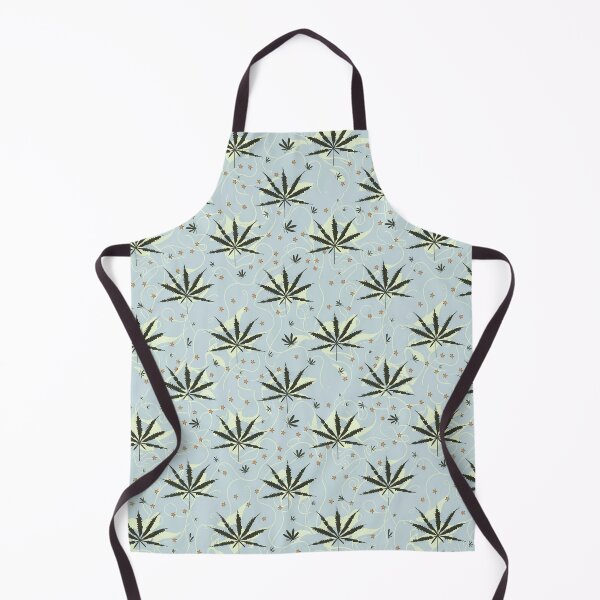 Item preview, Hemp Plant with Light Green Highlights in a Pattern - Minimalist - Vintage Retro Style designed and sold by Loving Nature Gifts.