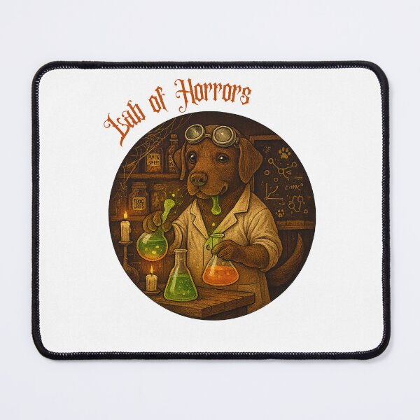 Item preview, Lab of Horrors — Mad Lab Scientist (Halloween Labrador Retriever) designed and sold by VibeOasis.