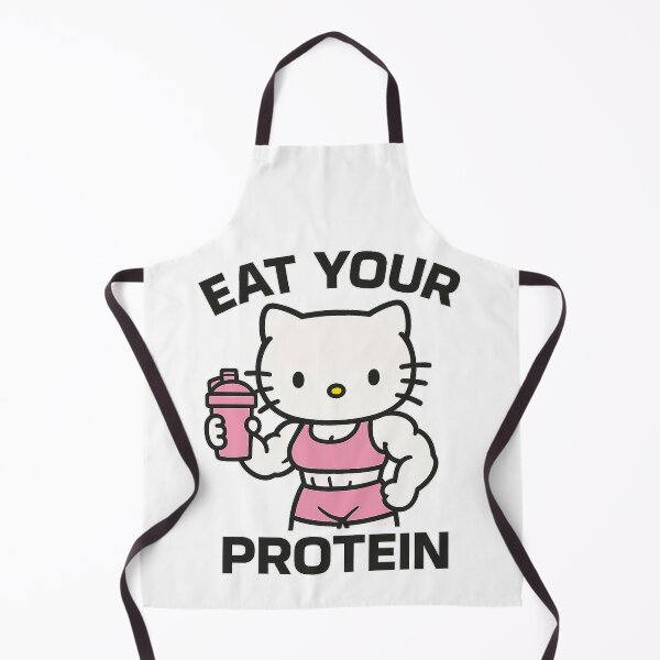 Item preview, Eat Your Protein by Fun Gym - Fitness, Workout, Motivation, Exercise (Hello Kitty) designed and sold by Candie_Loudenfrau_Art.