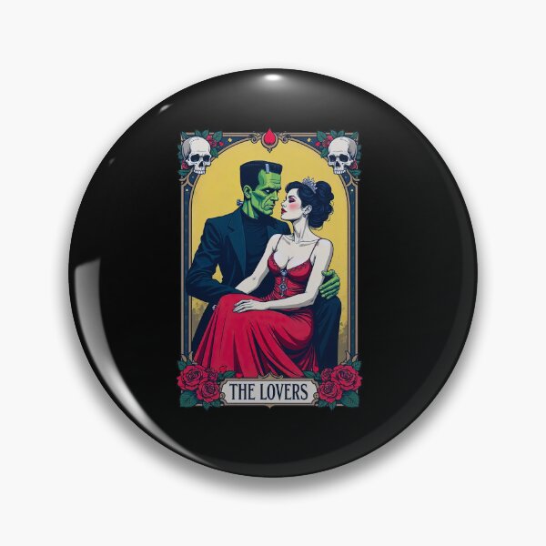 Item preview,  Frankenstein and Gaunt Bride The Lovers Tarot Card designed and sold by TeeARTHY.