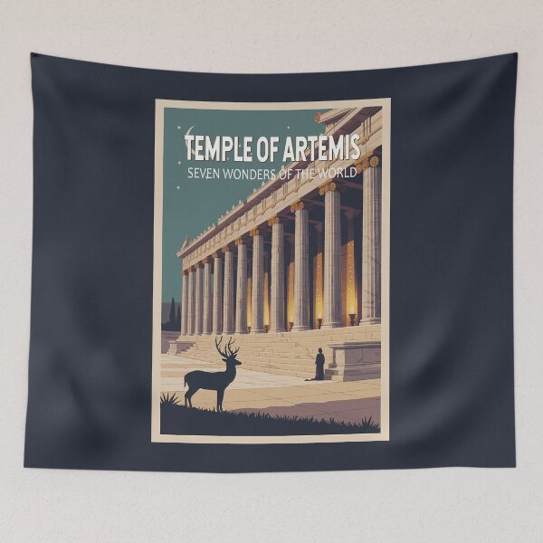 Item preview, Temple of Artemis Illustration Seven Wonders Vintage designed and sold by KrisSidDesigns.