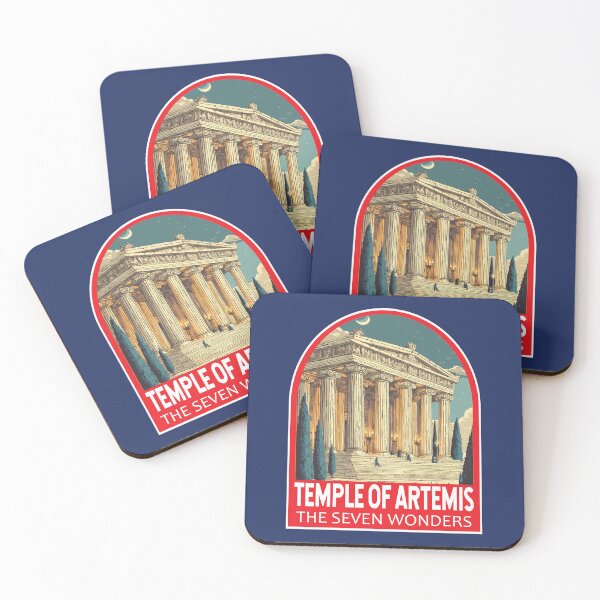 Item preview, Temple of Artemis Illustration Seven Wonders Art Emblem designed and sold by KrisSidDesigns.