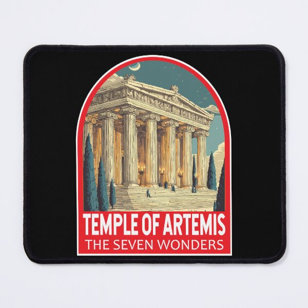 Item preview, Temple of Artemis Illustration Seven Wonders Art Emblem designed and sold by KrisSidDesigns.