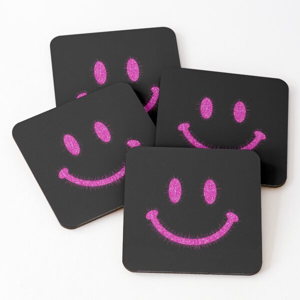 Item preview, Glitchy smiley face, hot pink and cyan 4 designed and sold by Neon G.