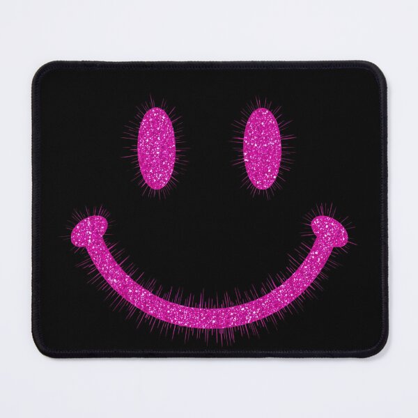 Item preview, Glitchy smiley face, hot pink and cyan 4 designed and sold by Neon G.
