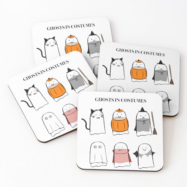 Item preview, Ghosts in costumes designed and sold by CraftyTacoShop.