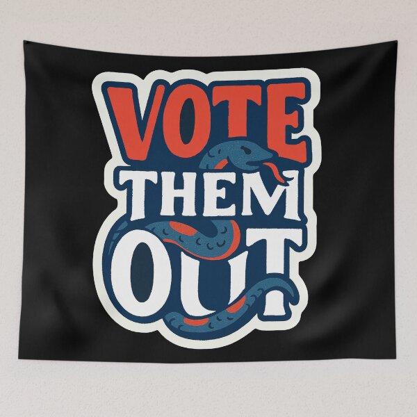 Item preview, Vote Them Out Political Action Snake designed and sold by Owcomm.