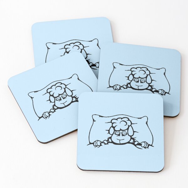 Item preview, Sheep Sleeps Tired Under Bed Duvet Pillow Sleepy designed and sold by shirt-o-mat.