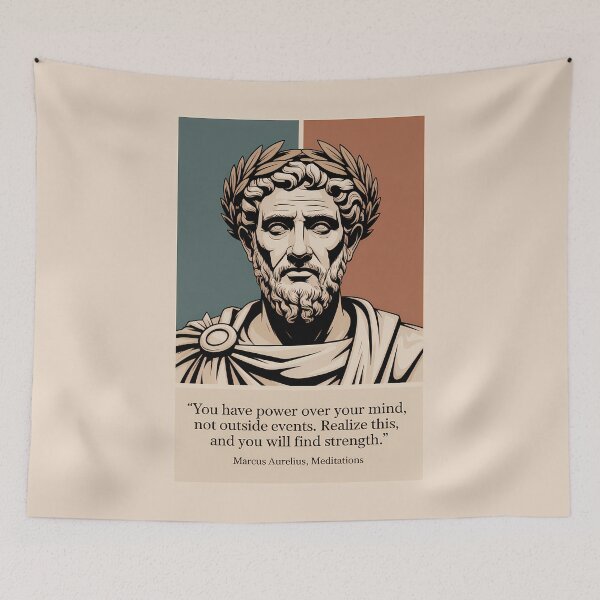 Item preview, Marcus Aurelius Quote Roman Emperor Illustration Vintage designed and sold by KrisSidDesigns.