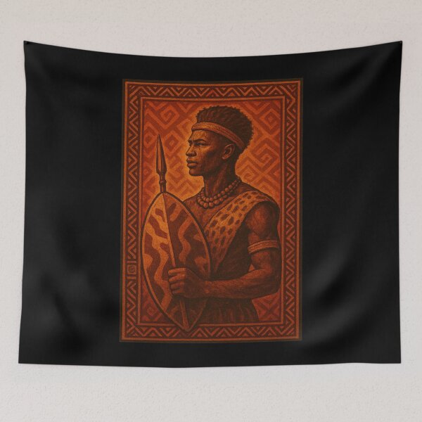 Item preview, Zulu Shield - traditional warrior designed and sold by DamioPolArt.