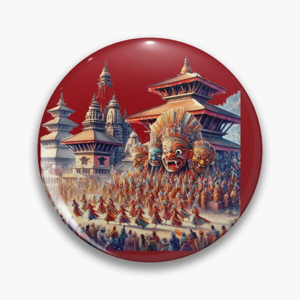 Item preview, Nepal Historic Temples and Colorful Mask Festivals in 3D Illustration,  designed and sold by PaintMeWorld.