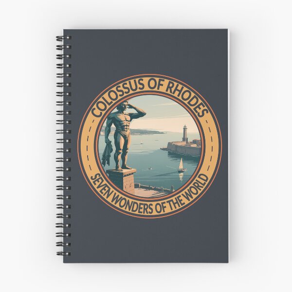 Item preview, Colossus of Rhodes Seven Wonders of the World Badge designed and sold by KrisSidDesigns.
