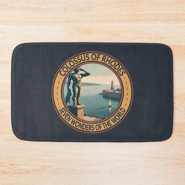 Item preview, Colossus of Rhodes Seven Wonders of the World Badge designed and sold by KrisSidDesigns.