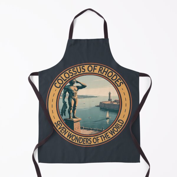 Item preview, Colossus of Rhodes Seven Wonders of the World Badge designed and sold by KrisSidDesigns.