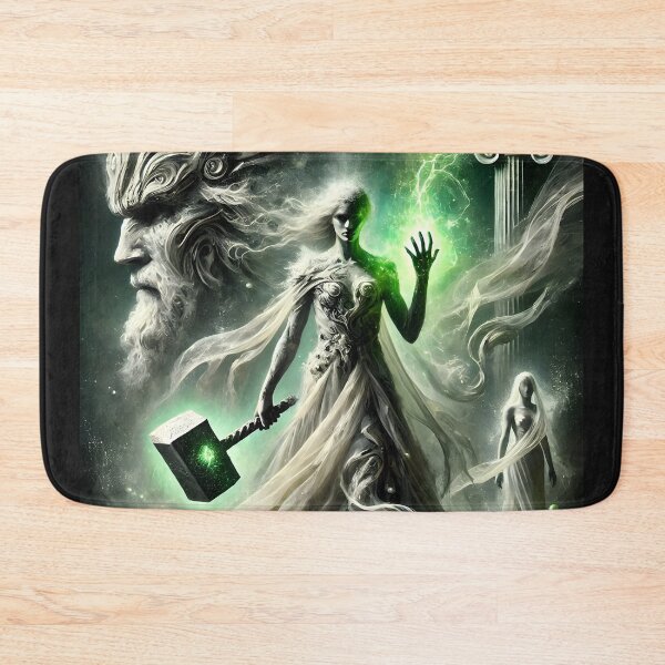 Item preview, "Thor the Bride of Giants – Mjolnir’s Retrieval | Norse Myth Fantasy Art" designed and sold by Umbra666.