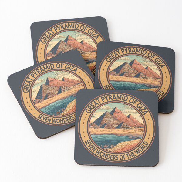 Item preview, Great Pyramid of Giza Seven Wonders of the World Badge designed and sold by KrisSidDesigns.