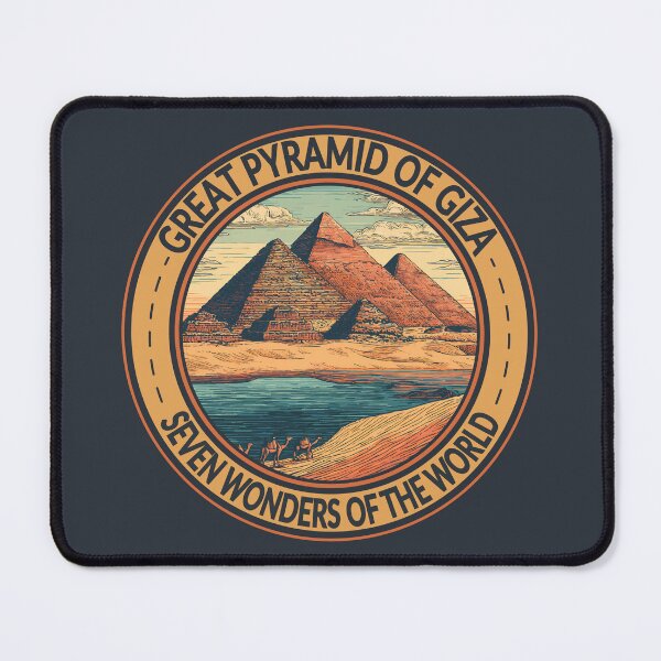 Item preview, Great Pyramid of Giza Seven Wonders of the World Badge designed and sold by KrisSidDesigns.