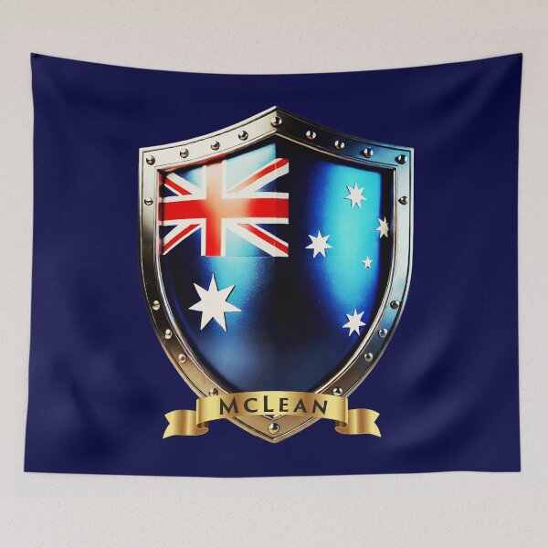 Item preview, McLean Family Australia Shield Bold Heritage Crest designed and sold by Highlandkings.