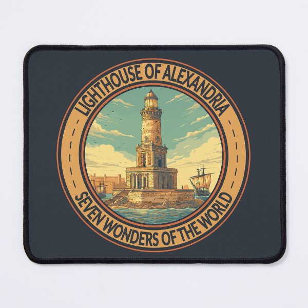 Item preview, Lighthouse of Alexandria Seven Wonders of the World Badge designed and sold by KrisSidDesigns.