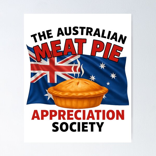 Item preview, Aussie Flag Meat Pie Design designed and sold by The Australian Meat Pie Appreciation Society.