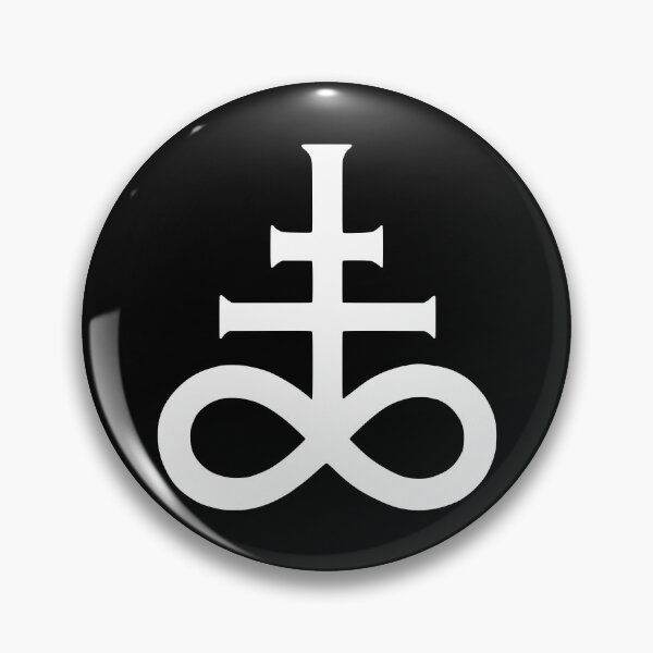 Item preview, White Leviathan Cross – Minimalist Occult Satanic Symbol designed and sold by HexedHibiscus.