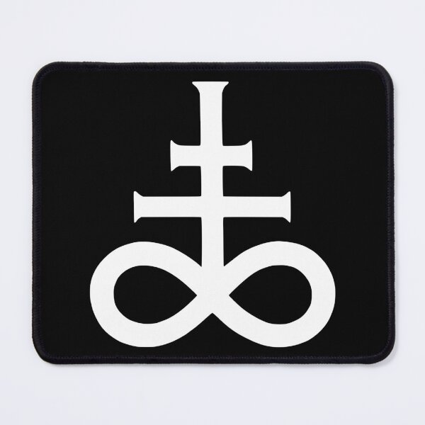 Item preview, White Leviathan Cross – Minimalist Occult Satanic Symbol designed and sold by HexedHibiscus.
