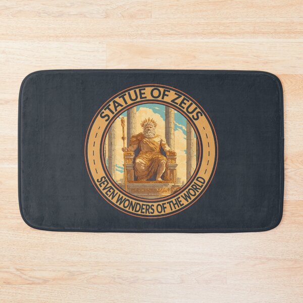 Item preview, Statue of Zeus Seven Wonders of the World Badge designed and sold by KrisSidDesigns.