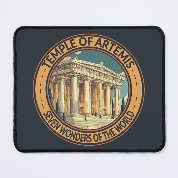 Item preview, Temple of Artemis Seven Wonders of the World Badge designed and sold by KrisSidDesigns.