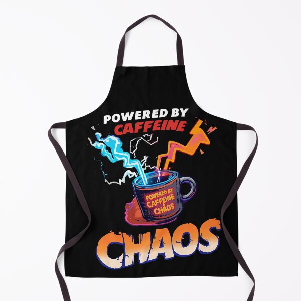 Item preview, Coffee cup spilling neon lightning, Powered by Caffeine and Chaos 1 designed and sold by Neon G.