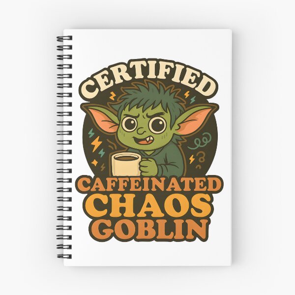 Item preview, Certified Caffeinated Chaos Goblin – Funny Coffee Meme Sticker & Cute Goblin Design designed and sold by Cat & Coffee Studio.