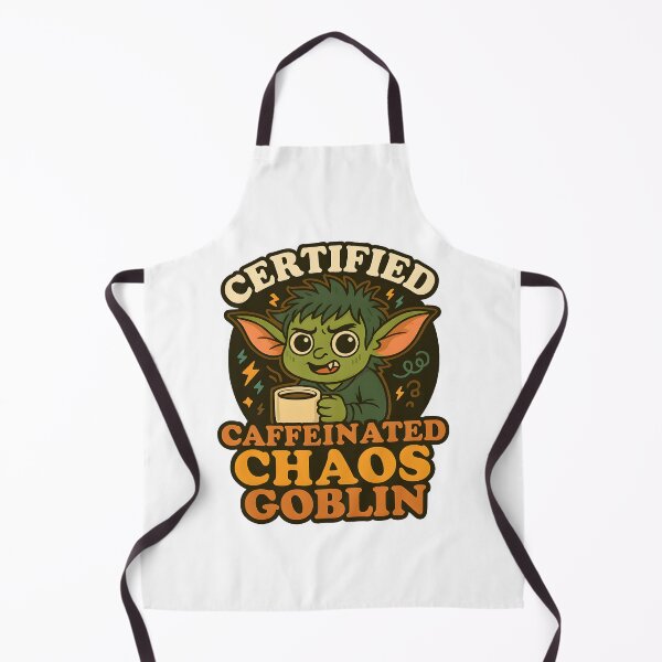 Item preview, Certified Caffeinated Chaos Goblin – Funny Coffee Meme Sticker & Cute Goblin Design designed and sold by Cat & Coffee Studio.