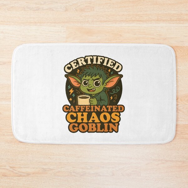 Item preview, Certified Caffeinated Chaos Goblin – Funny Coffee Meme Sticker & Cute Goblin Design designed and sold by Cat & Coffee Studio.