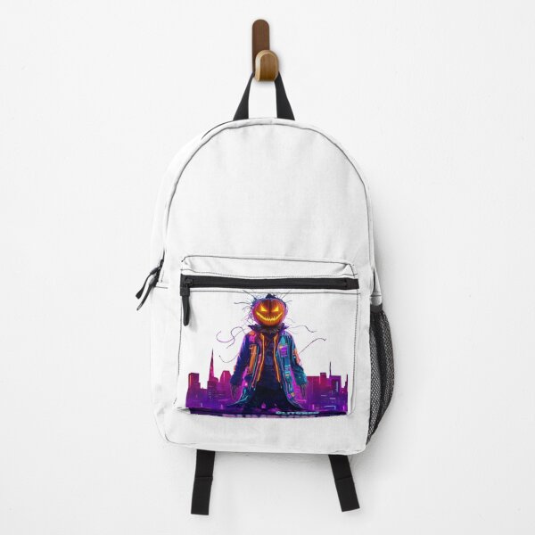 Item preview, Glitched Cyberpunk Pumpkin Halloween Artwork designed and sold by STITCHDROID.