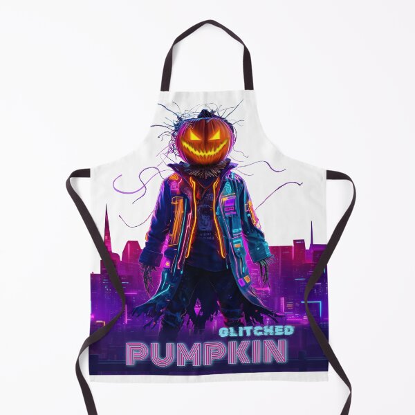 Item preview, Glitched Cyberpunk Pumpkin Halloween Artwork designed and sold by STITCHDROID.