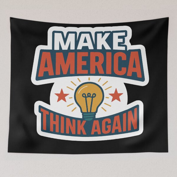 Item preview, Make America Think Again designed and sold by Owcomm.