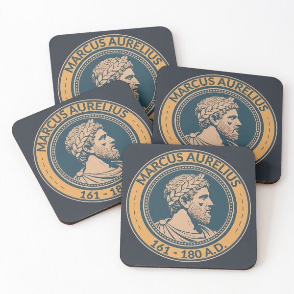 Item preview, Marcus Aurelius Roman Emperor Illustration Badge designed and sold by KrisSidDesigns.