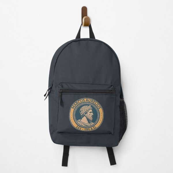 Item preview, Marcus Aurelius Roman Emperor Illustration Badge designed and sold by KrisSidDesigns.